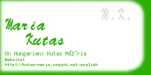 maria kutas business card